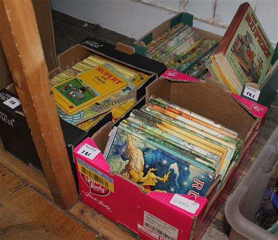 3 boxes of early Rupert the Bear books